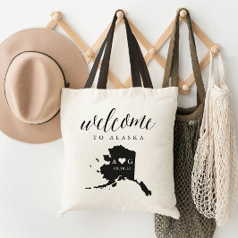 Tote Bolsa de Boas-vindas do Casamento Silhouette State