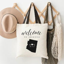Tote Bolsa de Boas-vindas do Casamento Silhouette State