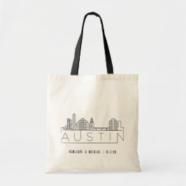 Tote Bolsa de Boas-vindas personalizadas do Austin Wedd