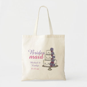 Tote Bolsa De Bolo-Palha-Rosa-Rosa-Púrpura