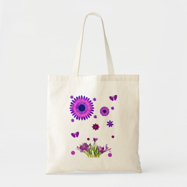 Tote Bolsa de bolsa de Orçamento Borboleta (Frente)