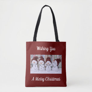 Tote Bolsa de boneca Snowmen