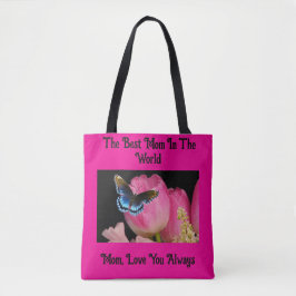Tote Bolsa de Borboleta E Flores De dia de as mães