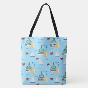 Tote Bolsa de Cachorro Personalizado - Terra, Ar, Mar d