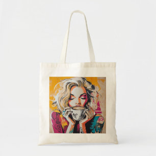 Tote Bolsa de café chico - Trendy Woman com café
