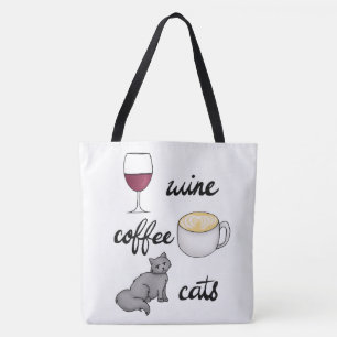 Tote Bolsa De Café De Vinho