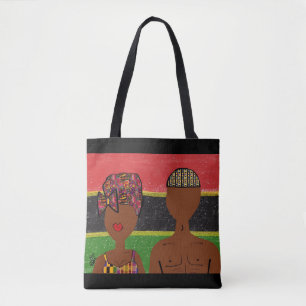 Tote Bolsa de canvas Africana de Paz e Amor