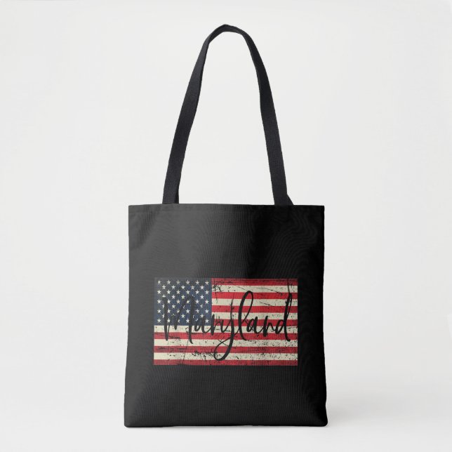 Tote Bolsa de Canvas da Bandeja de Maryland (Frente)