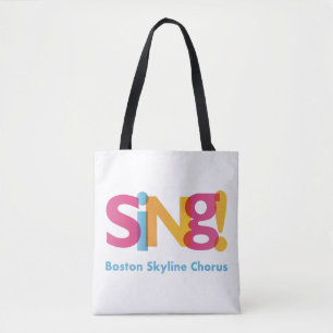 Tote Bolsa de canvas de Bolsa do Skyline Chorus Sing-Bo