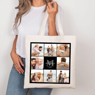 Tote bolsa de Canvas de Colagem de Fotos da Família 8