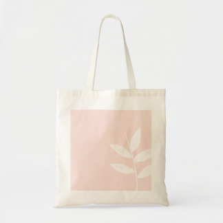 Tote Bolsa de canvas de Folhas Modernas Rosa