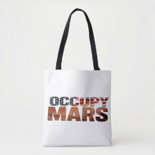 Tote Bolsa de Canvas de Ocupação de Marte - Declaração
