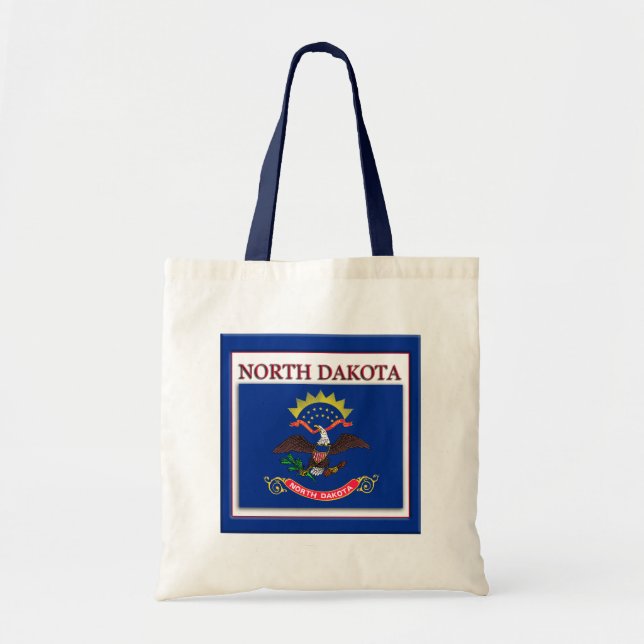 Tote Bolsa de canvas de Orçamento do Estado do Dakota d (Frente)