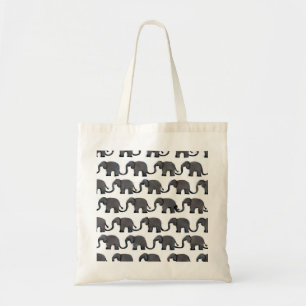 Tote Bolsa de Canvas de padrão de elefante