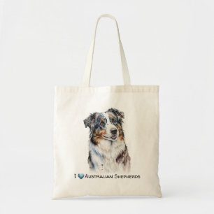 Tote Bolsa de canvas de Shepherd australiano personaliz