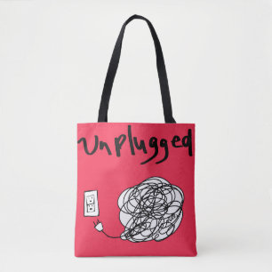 Tote Bolsa de canvas desconectada