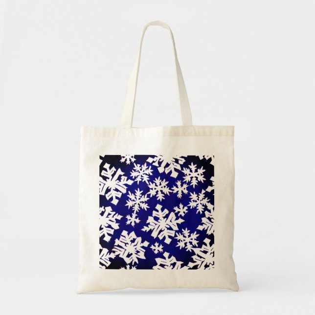 Tote Bolsa de Canvas em floco de neve (Frente)