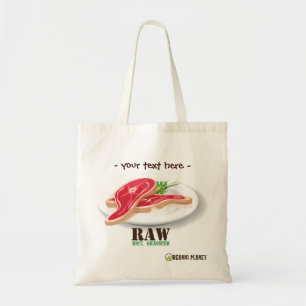 Tote Bolsa de canvas Raw Steak Orgânico