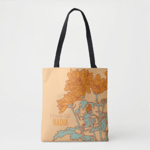 Tote Bolsa de casamento da garota laranja-laranja crisâ