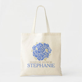 Tote Bolsa de casamento de Madrinha de casamento azul