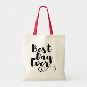 Tote Bolsa de Casamento de Melhor Dia de Todos os Dias 