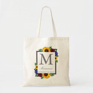 Tote Bolsa de casamento floral Rosa Girassol