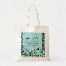 Bolsa de casamento preta e azul aqua em estilo vin