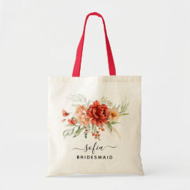 Tote Bolsa de Casamento Rustic Boho Floral Bridesmaid