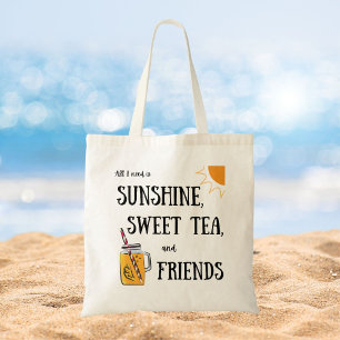 Tote Bolsa de Chá Doce, Sol e Amigos