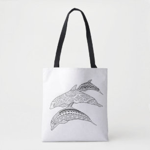 Tote Bolsa de Cheio de Coloração de Adultos de Três Gol