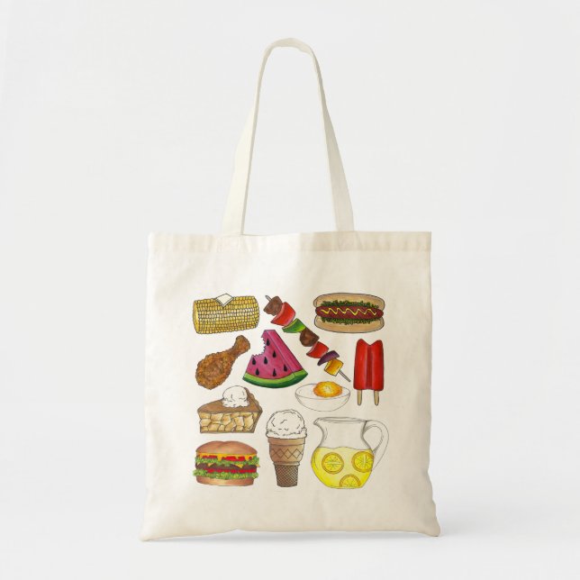 Tote Bolsa de CHURRASCO de Comida de Picnic de Verão (Frente)