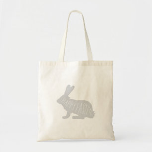Tote Bolsa de Coelhinho da Páscoa Moderna - Cinza Fel