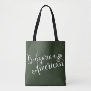 Tote Bolsa de compra Búlgaro Americano Entwined Hearts