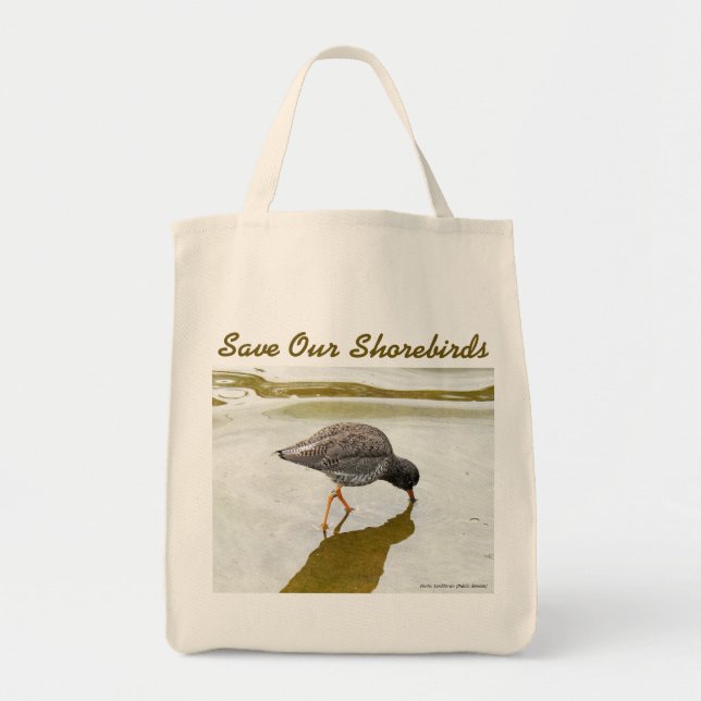 Tote Bolsa de compra comum do Redshank por RoseWrites (Frente)