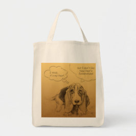 Tote Bolsa de compra de Algodão de Ano Humorístico Chin