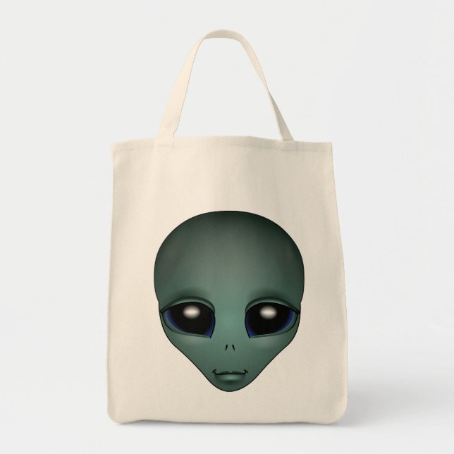 Tote Bolsa de compra de Alienígena orgânica de Alieníge (Frente)
