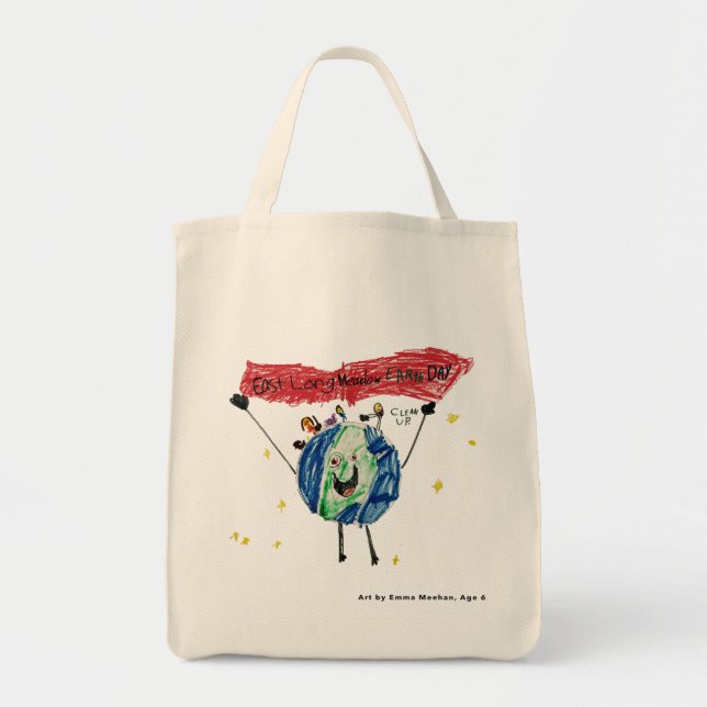 Tote Bolsa de compra, Dia da Terra de Longmeadow Orient (Frente)