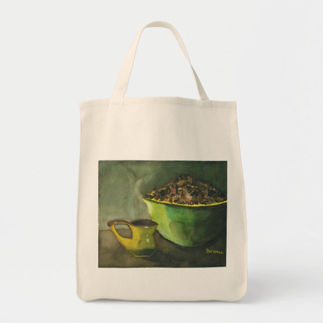 Tote Bolsa de compra Orgânica do Café da Manhã (Frente)