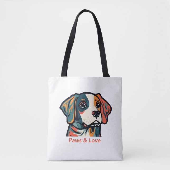 Tote Bolsa de Compras Amor de Cachorro (Frente)