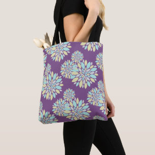 Tote Bolsa de Compras com Padrão de Flores Pétalas Past