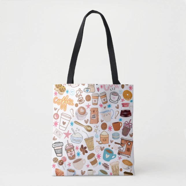 Tote Bolsa de Compras de Amante de Café (Frente)