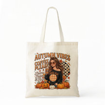 Bolsa de Compras de Café Tons de Outono