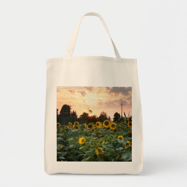 Tote Bolsa de compras de girassol (Frente)