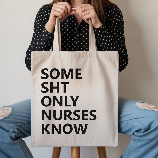 Tote Bolsa de Compras Divertida para Enfermeira CNA, RN (Healthcare Worker Tote Bag Birthday Gift for Her, Modern Script Nurse Tote Bag Gift for Coworker)
