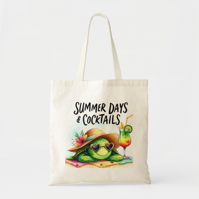 Tote Bolsa de compras durável com vibrações de verão (Frente)
