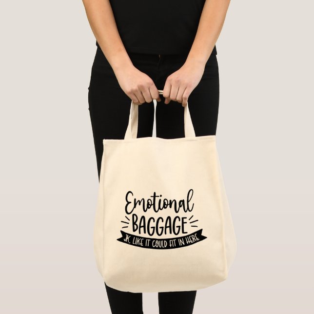 Tote Bolsa de Compras Engraçado, Bagagem Emocional (Frente (produto))