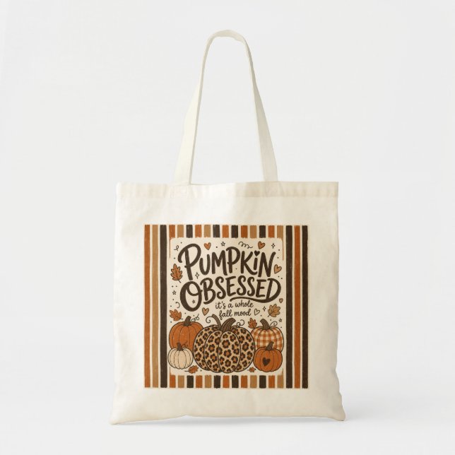 Tote Bolsa de Compras Estampada com Leopardo e Tema de  (Frente)