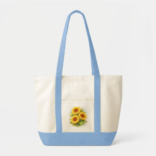 Tote Bolsa de Compras Girassol - Aquarela Floral