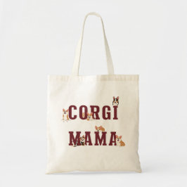 Tote Bolsa de Compras Gráfica Minimalista de Mãe Corgi