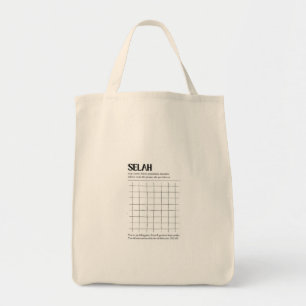 Tote Bolsa de Compras Minimalista Cristã Selah